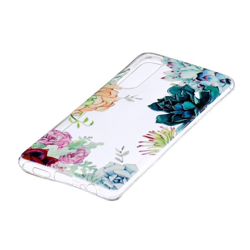 Kryt Huawei P30 Průhledné Akvarelové Květiny