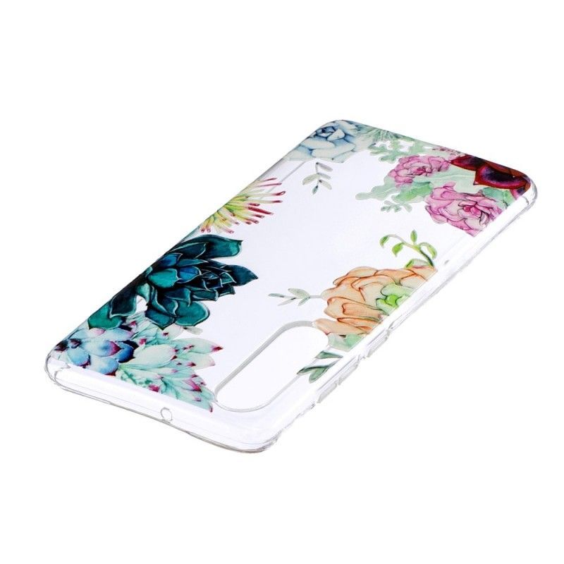 Kryt Huawei P30 Průhledné Akvarelové Květiny