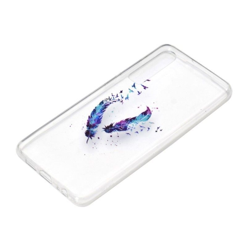 Kryt Huawei P30 Průhledné Peří