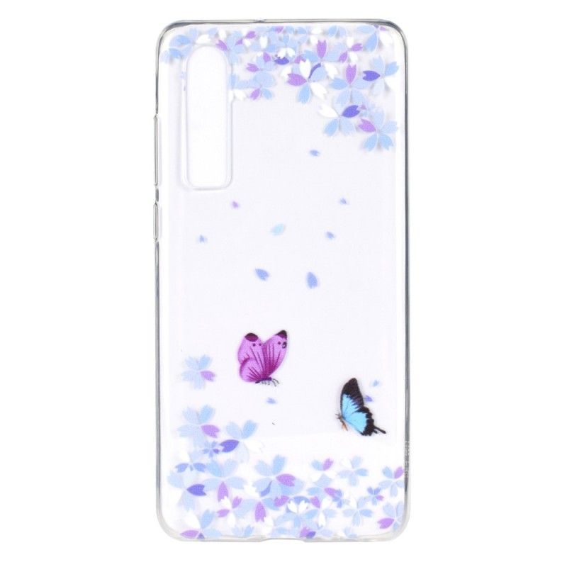Kryt Huawei P30 Průhlední Motýli A Květiny