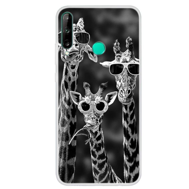 Kryt Huawei P40 Lite E / Y7p Žirafy S Brýlemi