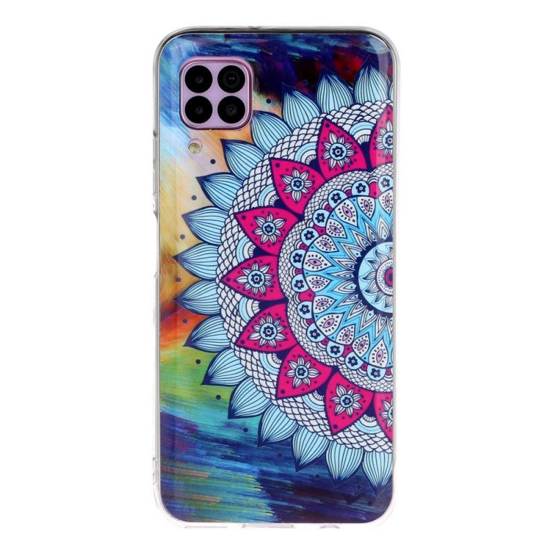 Kryt Huawei P40 Lite Fluorescenční Mandala Sova