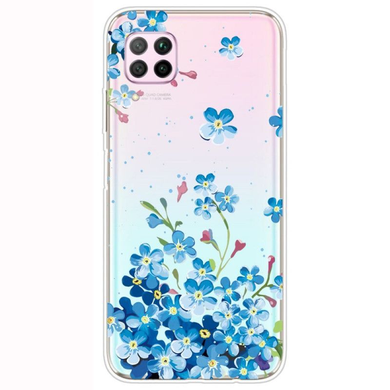Kryt Huawei P40 Lite Kytice Modrých Květů