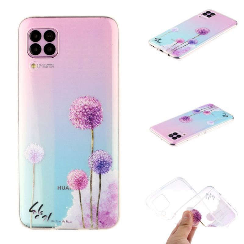 Kryt Huawei P40 Lite Průhledné Barevné Pampelišky