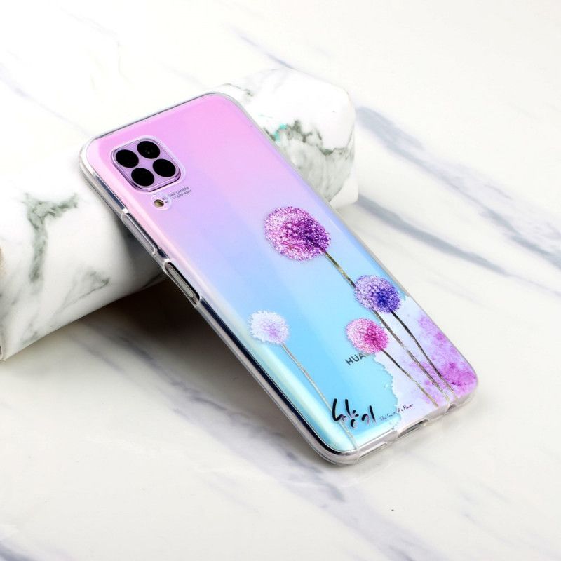 Kryt Huawei P40 Lite Průhledné Barevné Pampelišky