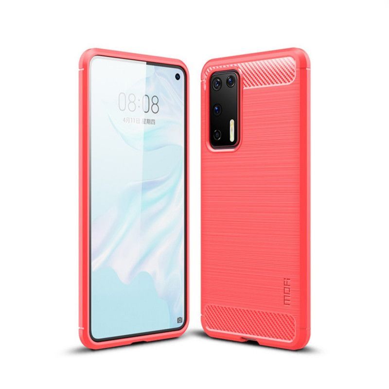 Kryt Huawei P40 Mofi Kartáčované Uhlíkové Vlákno
