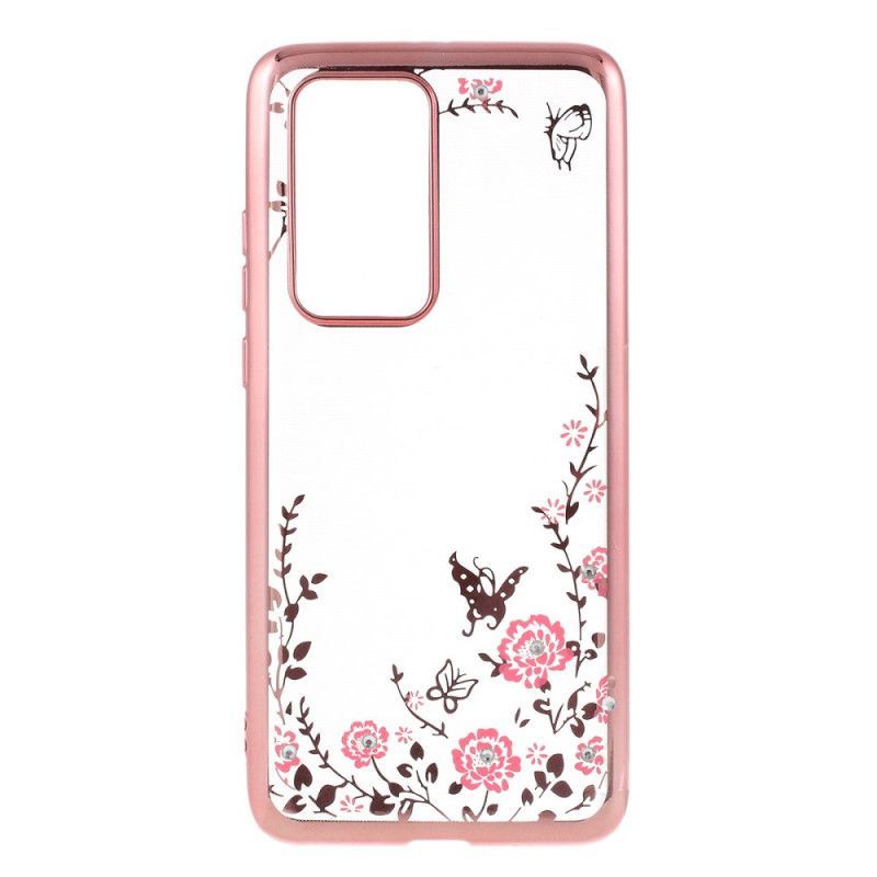 Kryt Huawei P40 Pro Motýlí Okraj S Kovovým Efektem