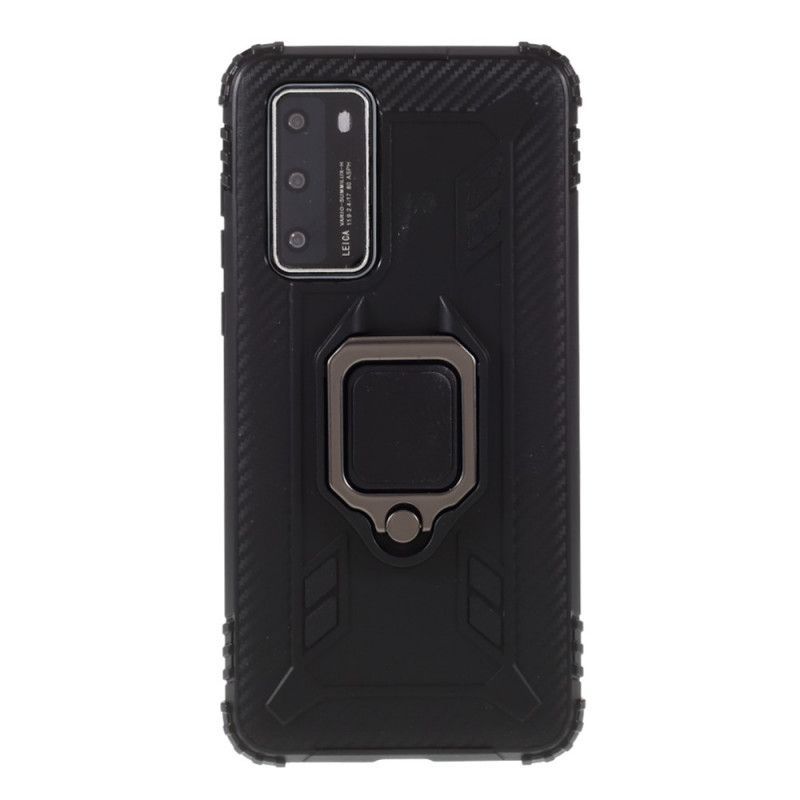 Kryt Huawei P40 Prsten A Uhlíkové Vlákno