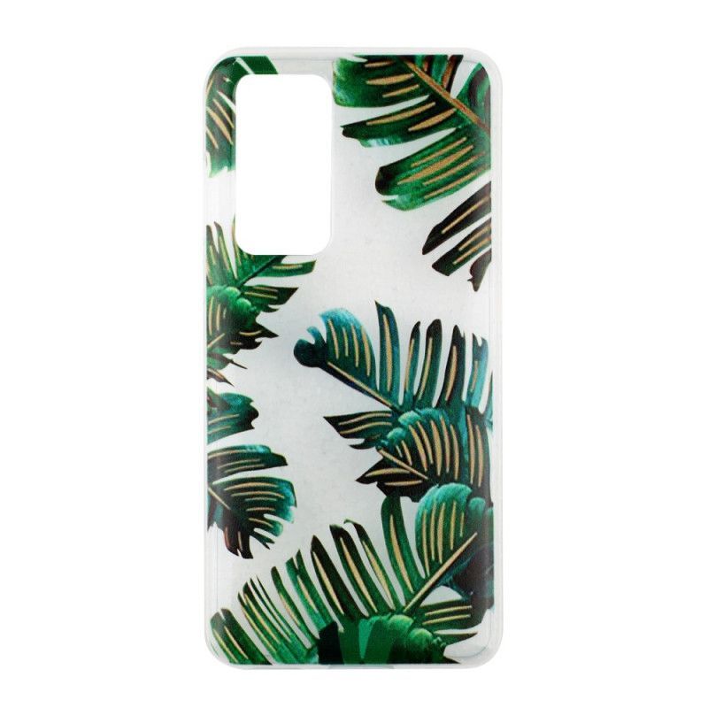 Kryt Huawei P40 Průhledné Zelené Listy