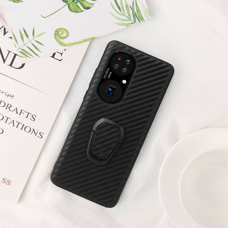 Kryt Huawei P50 Pro Kroužek Z Uhlíkových Vláken