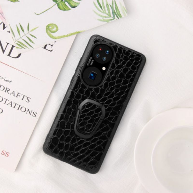 Kryt Huawei P50 Stojan Na Prsten Ve Stylu Krokodýla