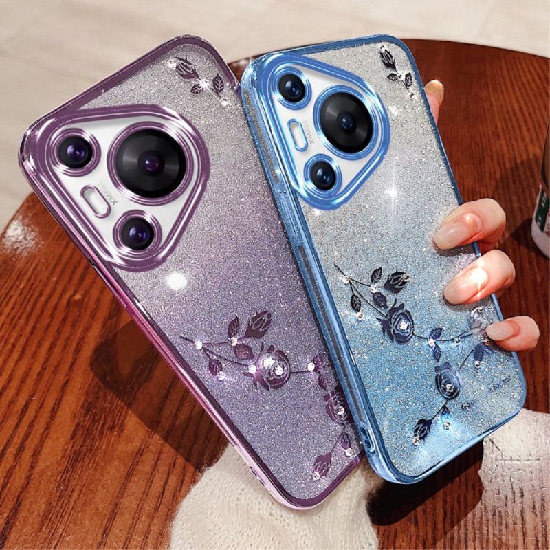 Kryt Huawei Pura 70 Pro Květiny A Kamínky Se Šňůrkou