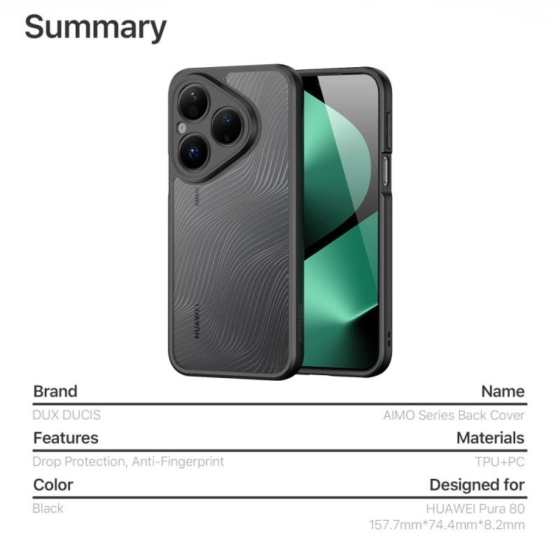 Kryt Huawei Pura 80 Kryty Na Mobil Řada Aimo Dux Ducis