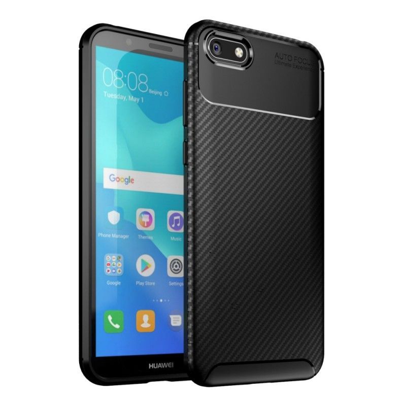Kryt Huawei Y5 2018 Flexibilní Textura Uhlíkových Vláken