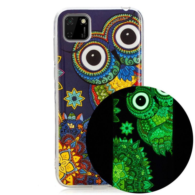 Kryt Huawei Y5p Fluorescenční Mandala Sova