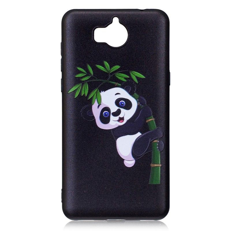 Kryt Huawei Y6 2017 Vyražená Panda Na Bambusu