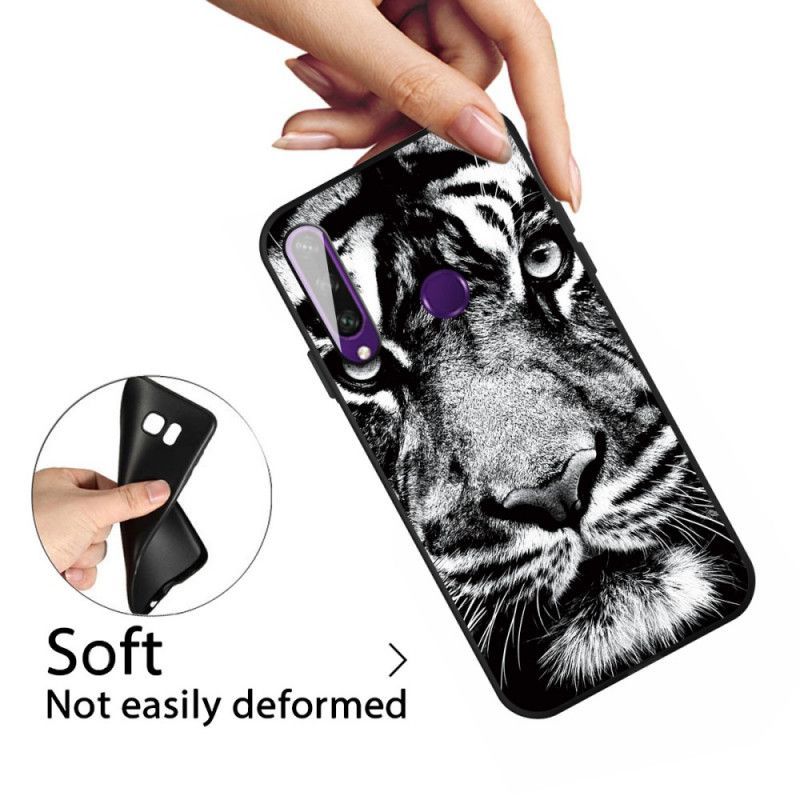 Kryt Huawei Y6p Černobílý Tygr