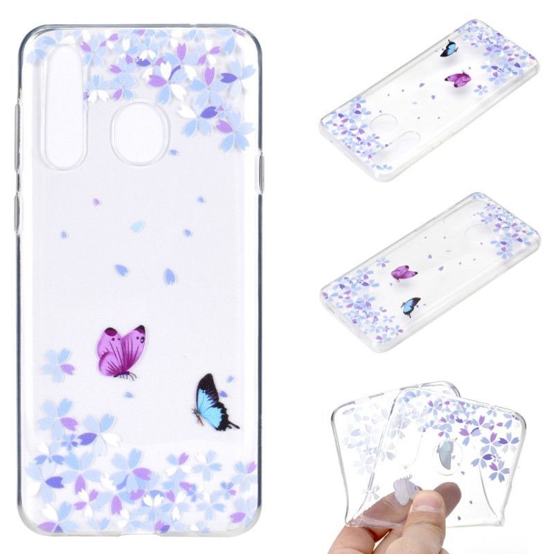 Kryt Huawei Y6p Průhlední Motýli A Květiny