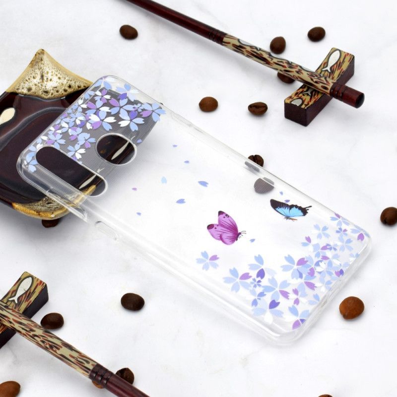 Kryt Huawei Y6p Průhlední Motýli A Květiny