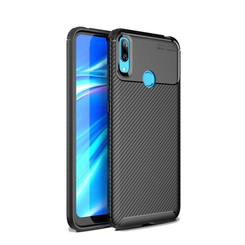 Kryt Huawei Y7 2019 Flexibilní Textura Uhlíkových Vláken