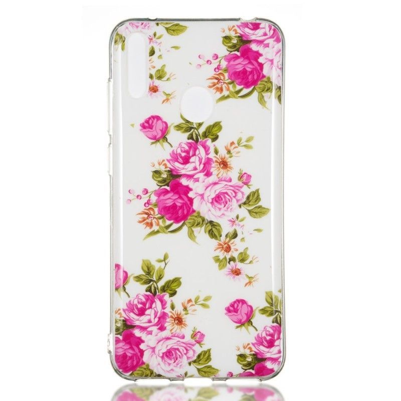Kryt Huawei Y7 2019 Fluorescenční Květiny Svobody
