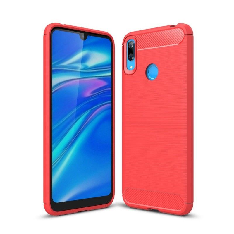 Kryt Huawei Y7 2019 Kartáčované Uhlíkové Vlákno