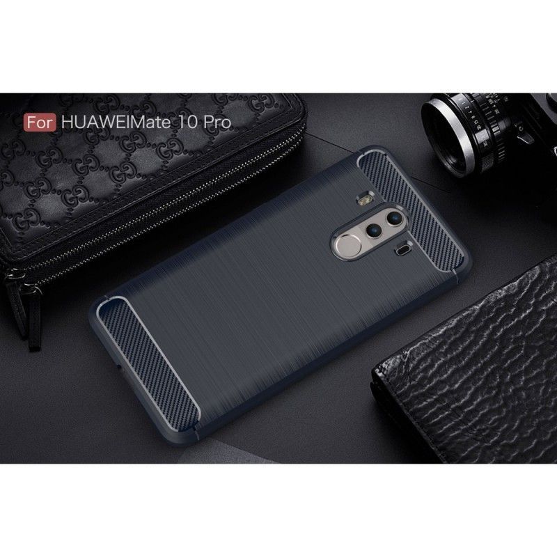 Kryt Na Huawei Mate 10 Pro Kartáčované Uhlíkové Vlákno