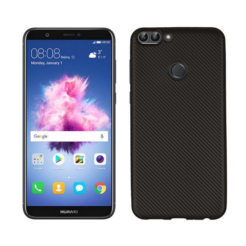 Kryt Na Huawei P Smart Měkké Uhlíkové Vlákno