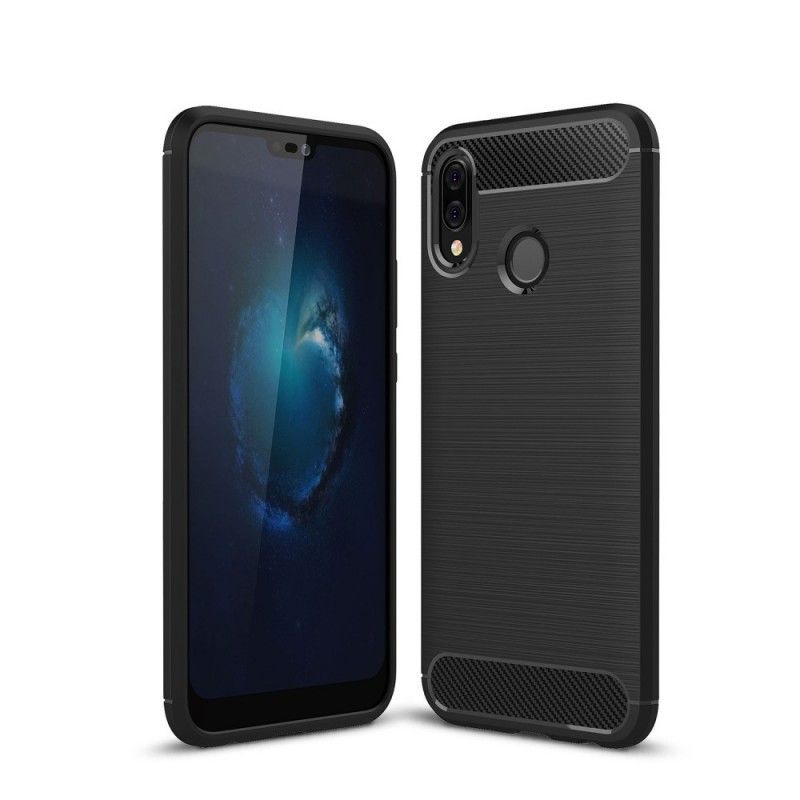 Kryt Na Huawei P20 Lite Kartáčované Uhlíkové Vlákno