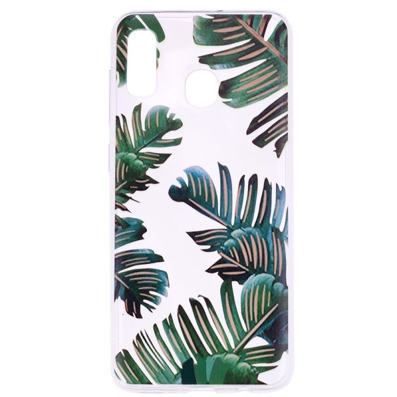 Kryt Na Huawei P30 Lite Průhledné Zelené Listy