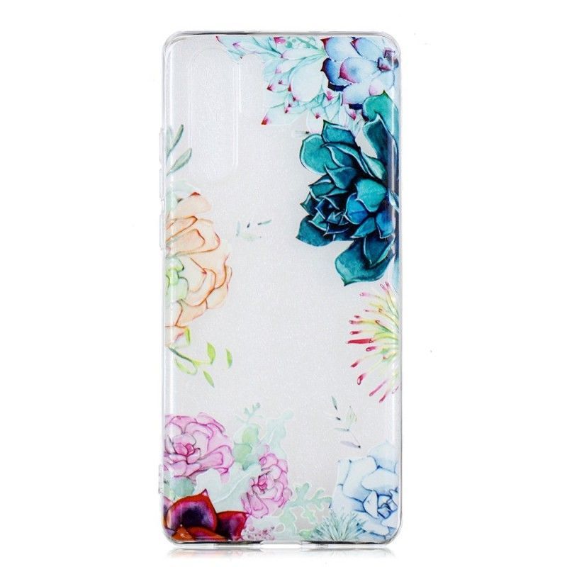 Kryt Na Huawei P30 Pro Průhledné Akvarelové Květiny