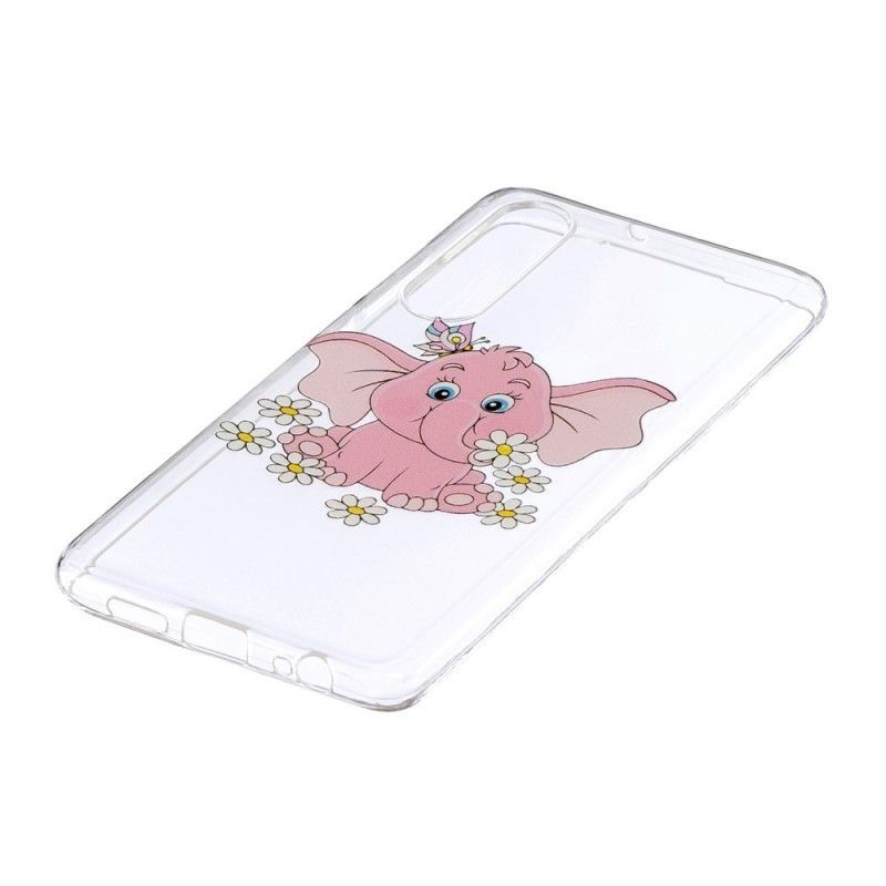 Kryt Na Huawei P30 Průhledný Růžový Slon