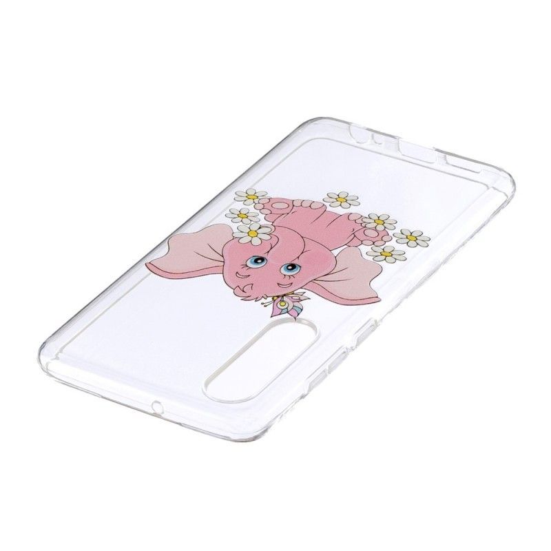 Kryt Na Huawei P30 Průhledný Růžový Slon