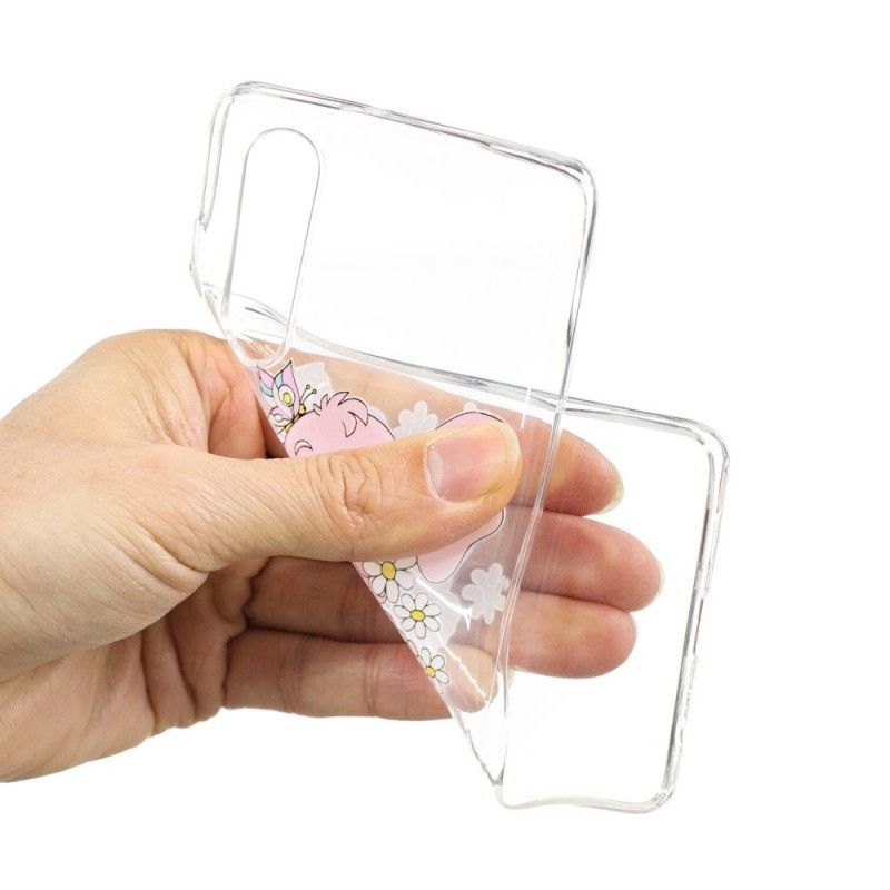 Kryt Na Huawei P30 Průhledný Růžový Slon