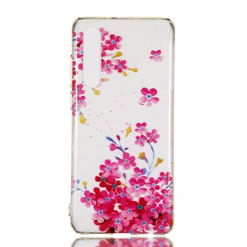 Kryt Na Huawei P30 Žluté A Purpurové Květy