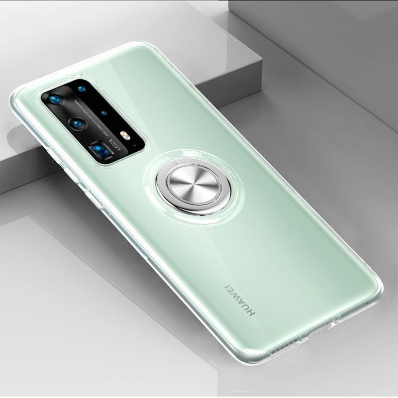 Kryt Na Huawei P40 Pro Silikonový Kovový Otočný Kroužek