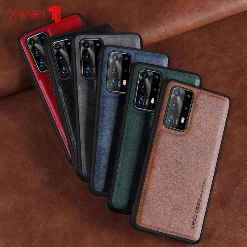 Kryt Na Huawei P40 Vintage Kožený Efekt