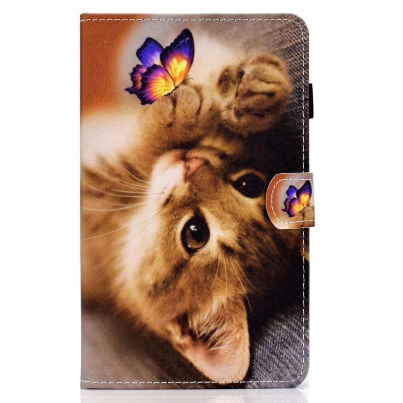 Peněženková Pouzdra Huawei Matepad T 8 Moje Kotě A Motýl