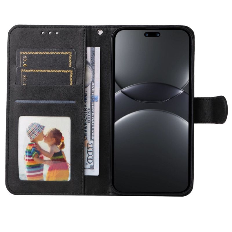 Peněženková Pouzdra Huawei Nova 13 Pro Řemínek S Koženým Efektem