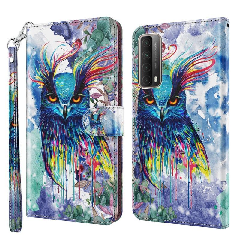Peněženková Pouzdra Huawei P Smart 2021 Akvarelový Pták