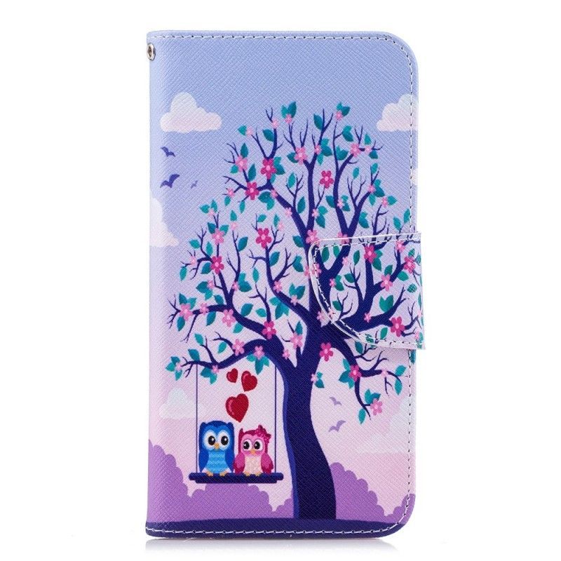 Peněženková Pouzdra Huawei P20 Lite Sovy Na Houpačce