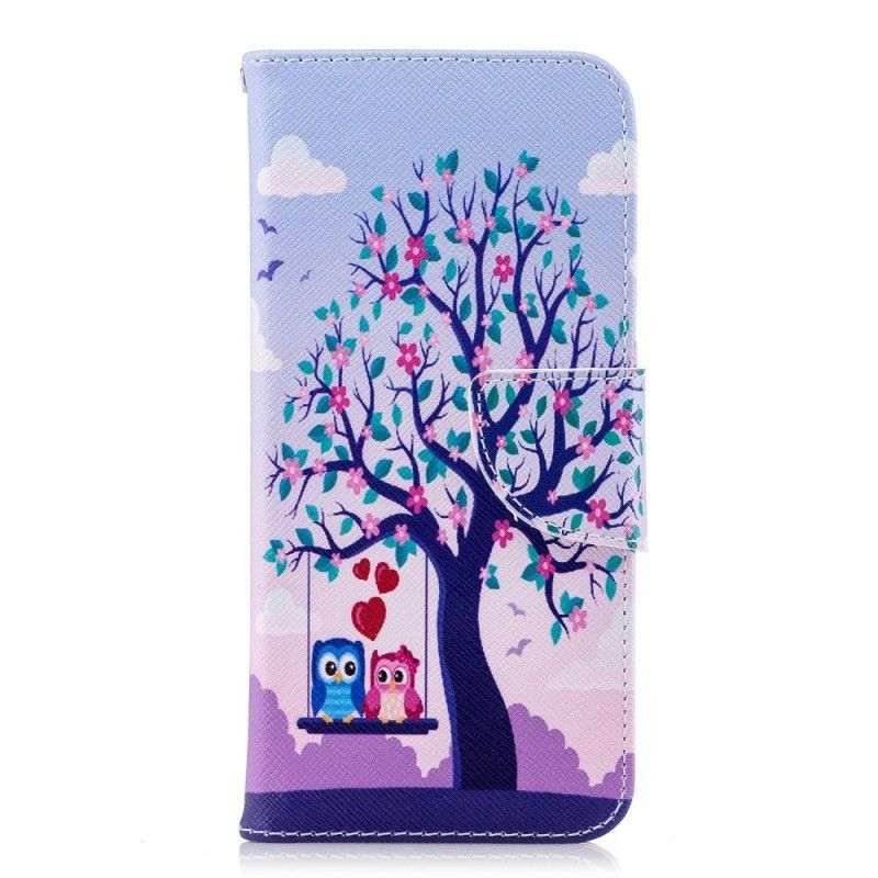 Peněženková Pouzdra Huawei P20 Sovy Na Houpačce