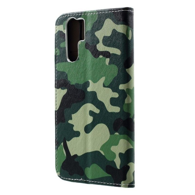 Peněženková Pouzdra Huawei P30 Pro Vojenská Kamufláž