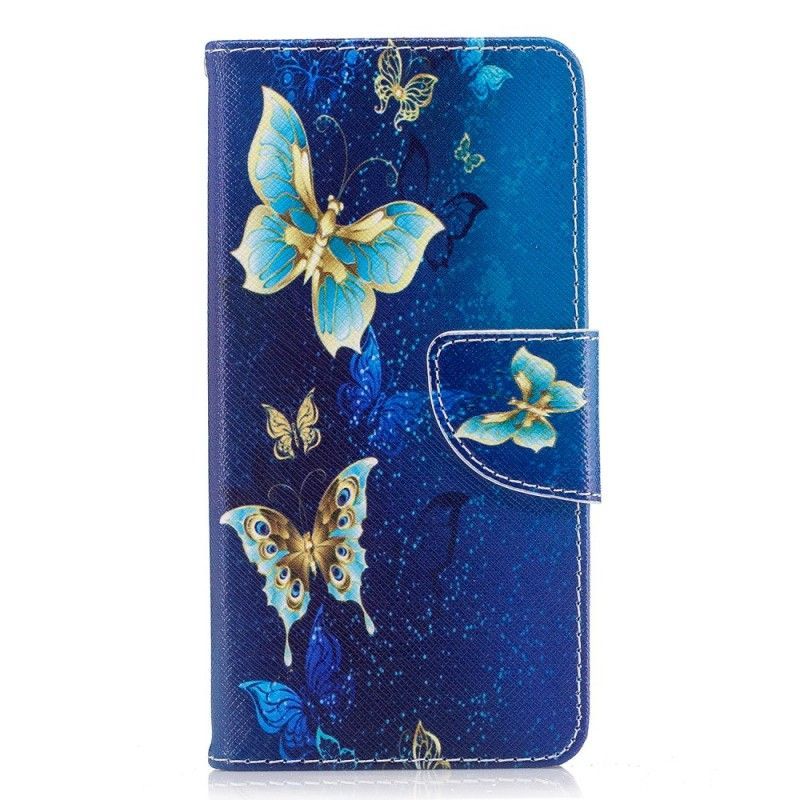 Peněženková Pouzdra Huawei Y6 2017 Motýli V Noci