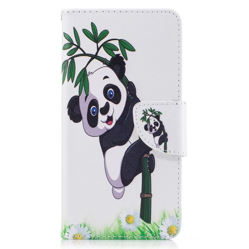 Peněženková Pouzdra Huawei Y6 2017 Panda Na Bambusu