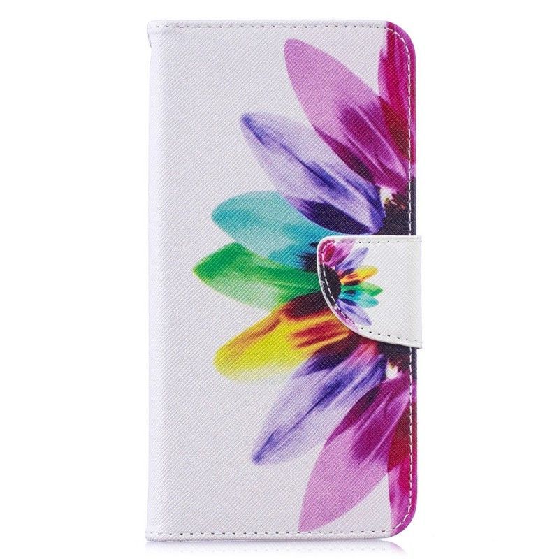 Peněženková Pouzdra Huawei Y7 2019 Akvarelová Květina