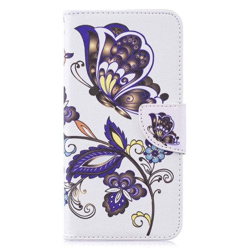 Peněženková Pouzdra Huawei Y7 2019 Tetování Motýla