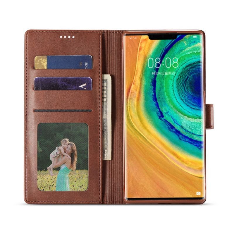 Peněženková Pouzdra Na Huawei Mate 30 Pro Lc.imeeke Kožený Efekt