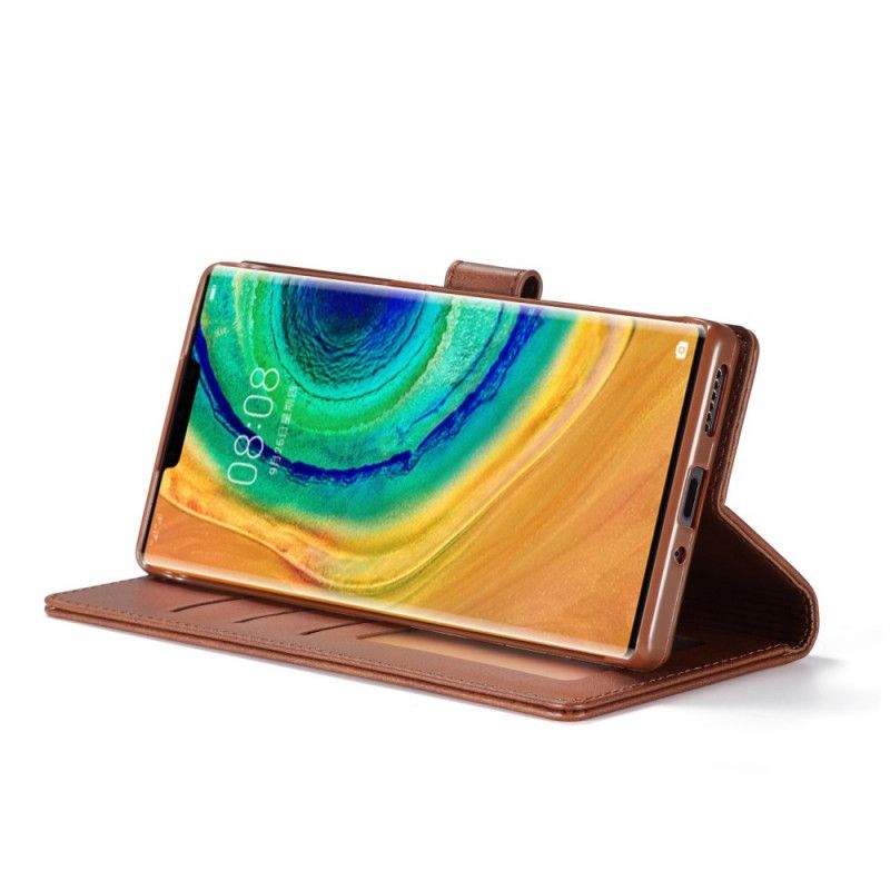 Peněženková Pouzdra Na Huawei Mate 30 Pro Lc.imeeke Kožený Efekt