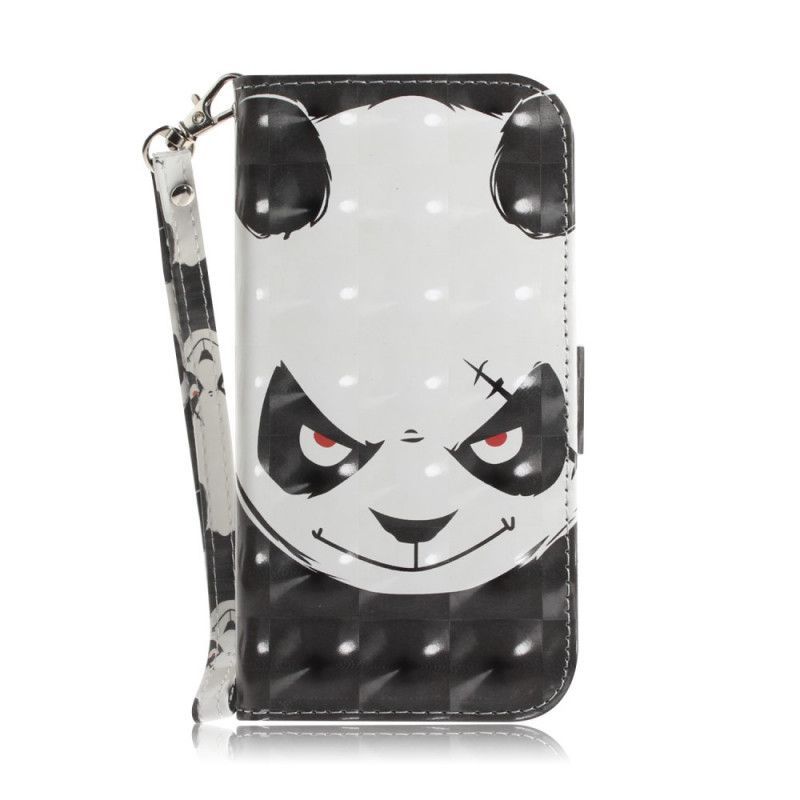 Peněženková Pouzdra Na Huawei P Smart 2020 Rozzlobená Panda S Popruhem